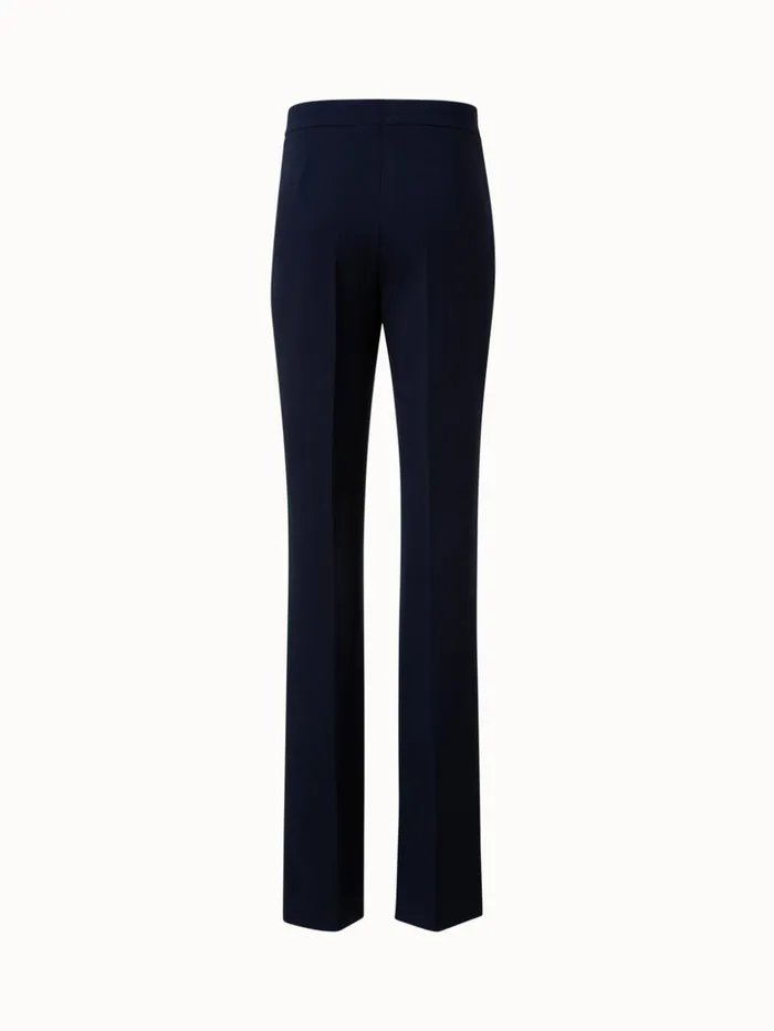 Wool DoubleFace Stretch Bootcut Pants Navy Women Akris Pants