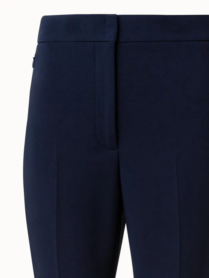 Wool DoubleFace Stretch Bootcut Pants Navy Women Akris Pants