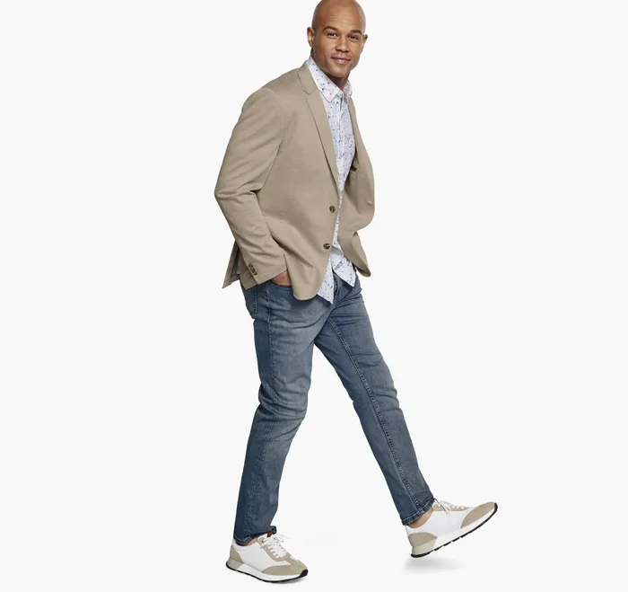 XC Flex Knit Blazer Tan Twill Men Blazers Johnston and Murphy