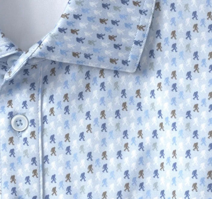 XC4 Performance Print Polos Cool Degree Blue Yeti Polos and Tees Johnston and Murphy Men